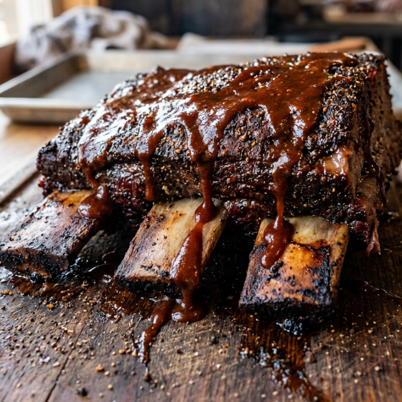 Short Ribs Rack 3-Rack Dino Beef Short Ribs | Tarby's Smokehouse Cusine